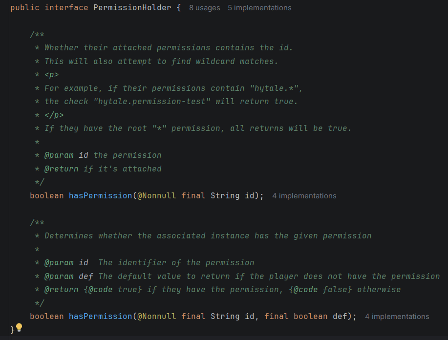 Premission Source Snippet