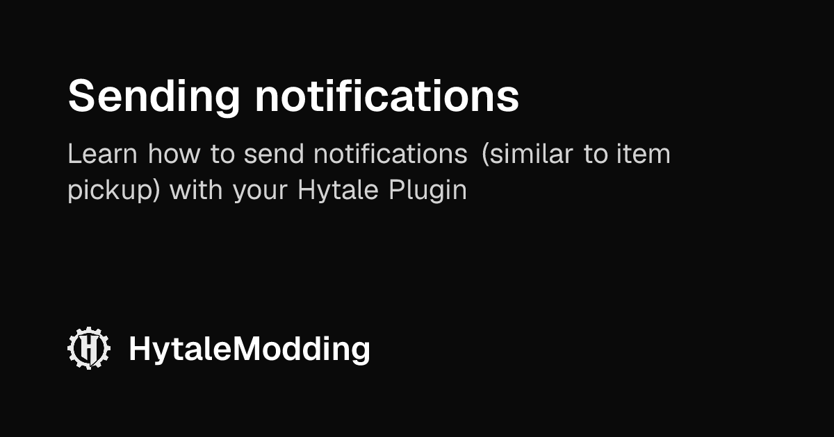 Sending notifications