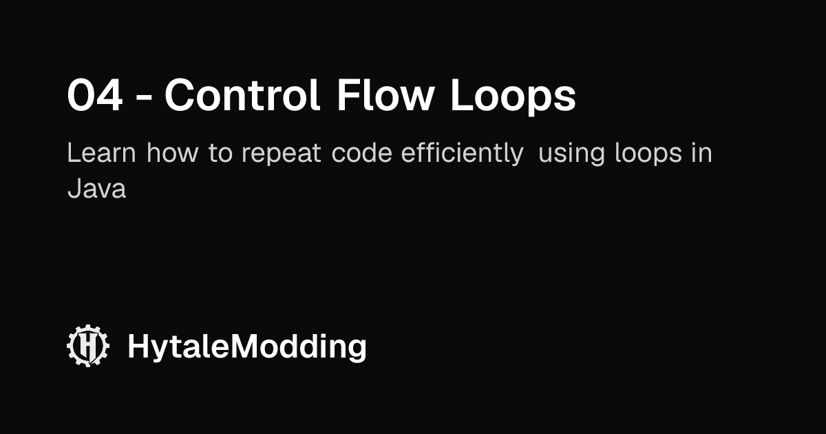 04 - Control Flow Loops